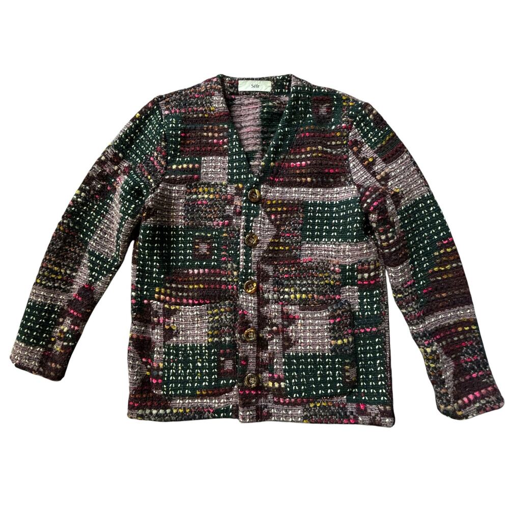 EXCITING SEFR MULTI COLOR CARDIGAN LARGE